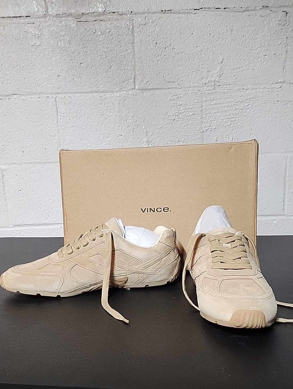 Vince Mojave Train Suede Sneakers in Tan